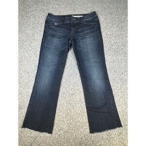 DKNY Jeans Womens 8R Blue Denim Straight Leg Mid Rise Dark Wash Retro